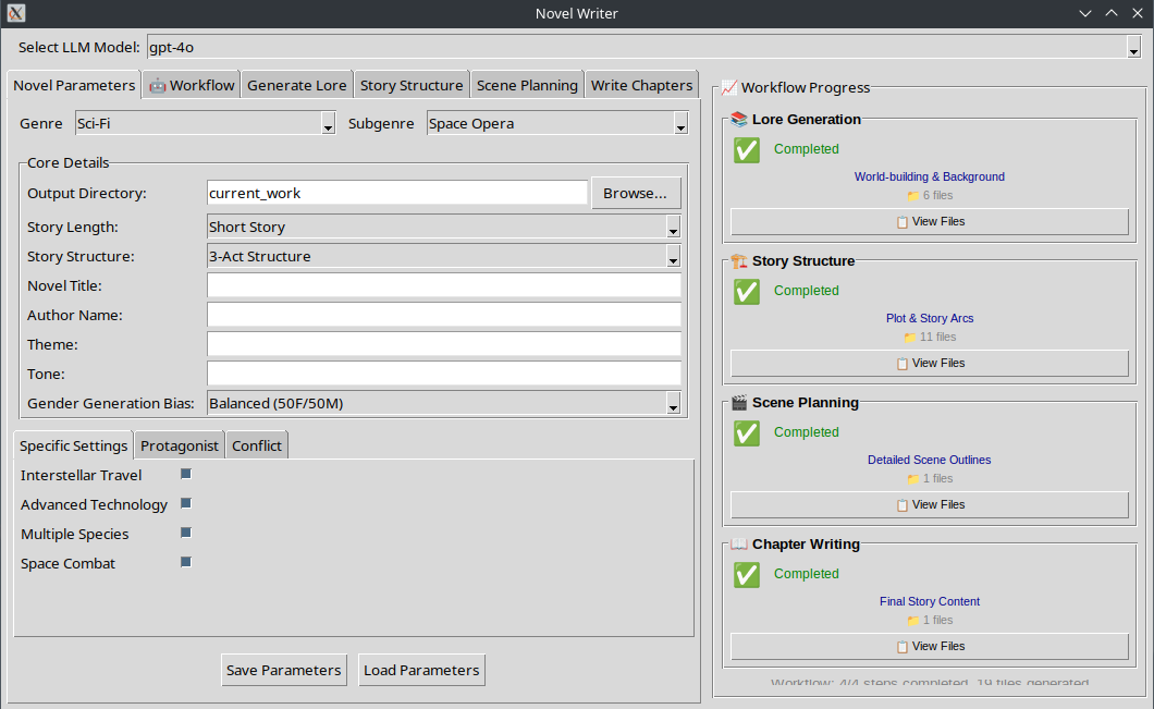 NovelWriter Screenshot