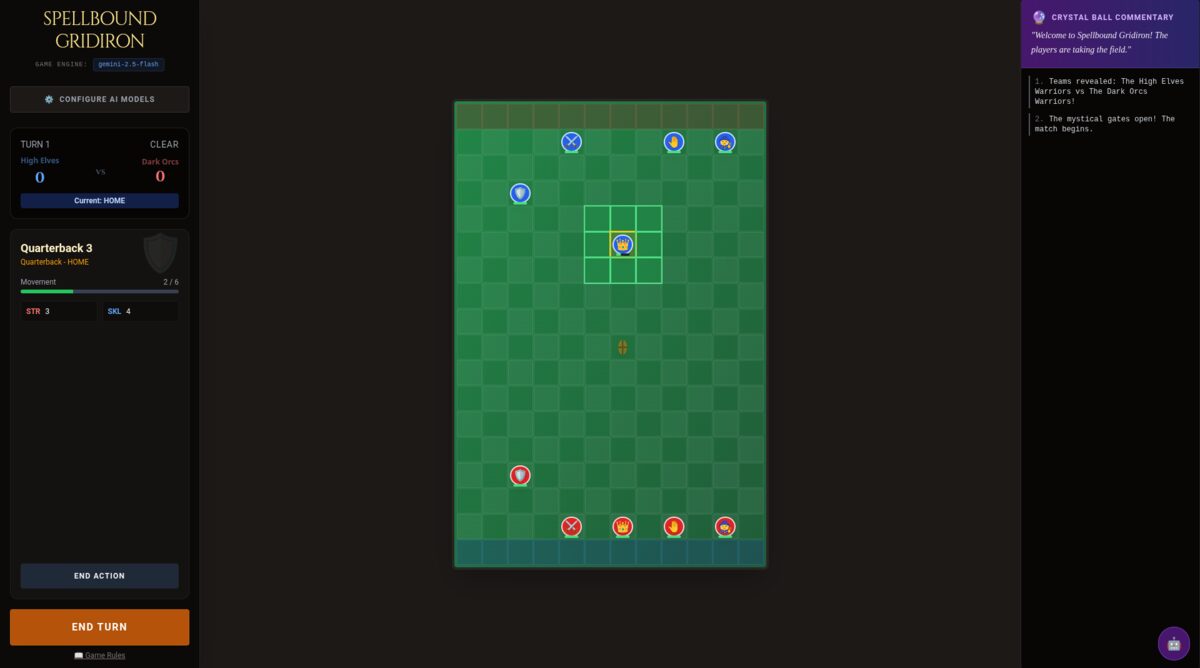 Spellbound Gridiron Screenshot